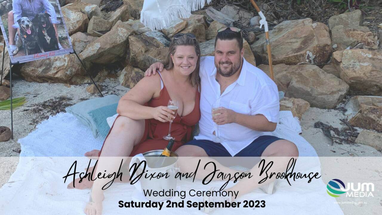 Wedding Ceremony for Ashleigh Dixon and Jayson Brookhouse